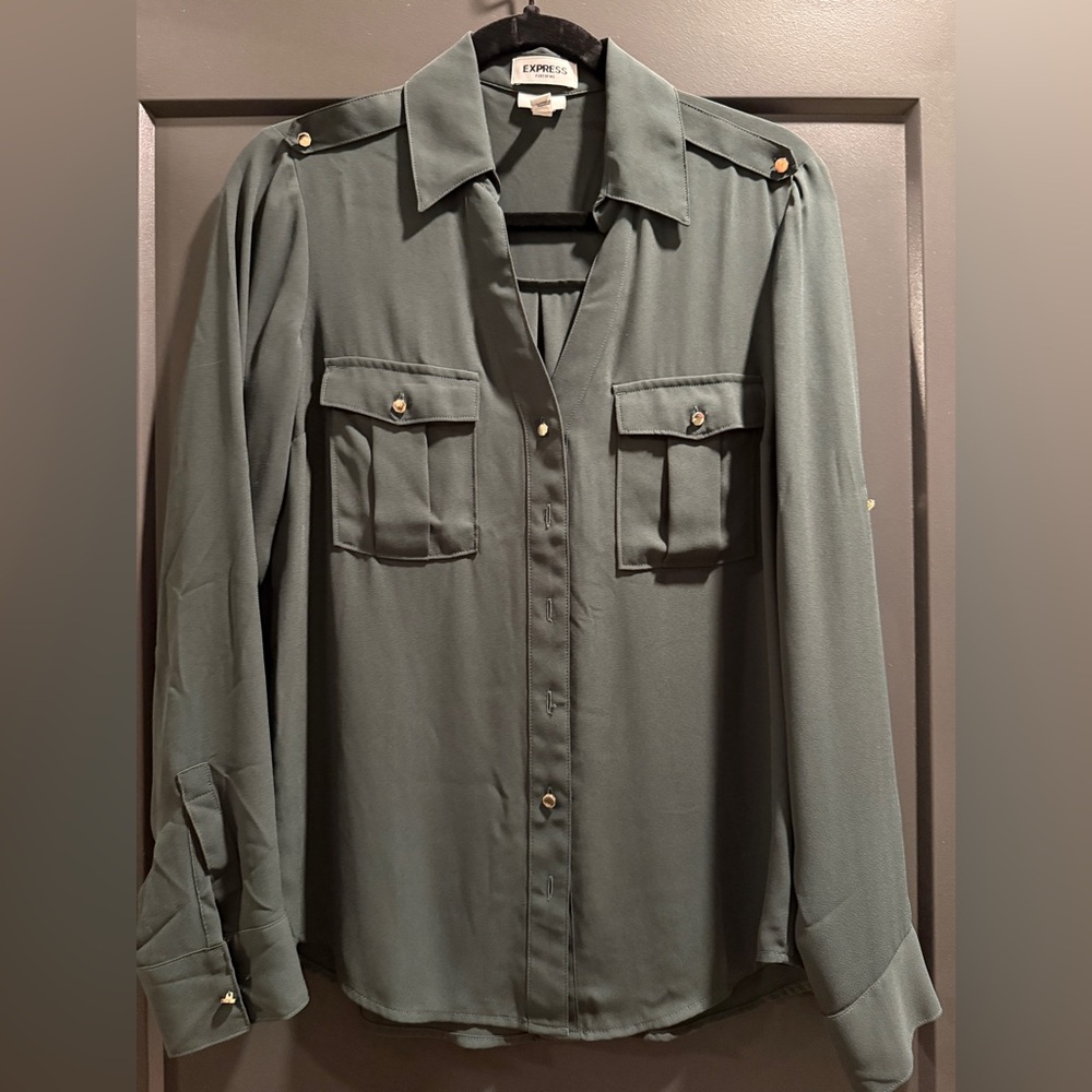 Express Portofino slim fit blouse size small